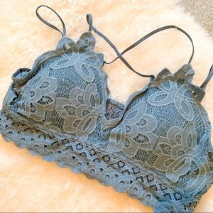 Slate Blue Lace Bralette | So This Is Love